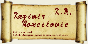 Kazimir Momčilović vizit kartica